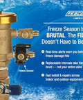 Bronze 1 Inch Heavy Duty Pressure Vacuum Breaker Backflow Preventer With Freeze Sensor for Irrigation Systems