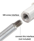 Close-up of Stainless Steel M8 304 3 Pin XLR End Connector for Reciprocating Linear Actuator DIY Build and Industrial Cable Adapter