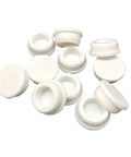 Silicone Rubber Circular Plug Seal For Holes 6.8mm To 161.5mm Universal Pipe Cap, white, shown from top view in pile.