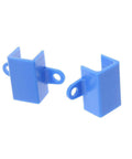 Blue N20 gear motor mounting brackets, pair with eyelet tabs, for 12mm frame holder, metal+ABS