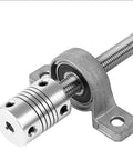 Close-up of Vertical T8 Lead Screw Kit For CNC And 3D Printer Projects With Nut Bearing and Plug And Play Setup, 8mm Diameter
