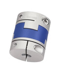 Heavy Duty Aluminum Alloy Flexible Oldham Coupling Shaft 5mm To 16mm For Encoder Applications in silver and blue color design.