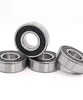 R8-2RS Deep Groove Ball Bearings Built Tough One Half Inch Bore One And One Eighth Inch Outer Diameter Five Sixteenths Inch Wide Four Pack