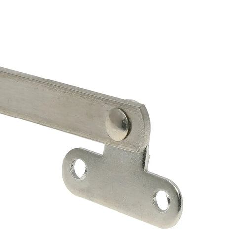 Close-up of 201 stainless steel hinge from Four Pack Lid Support Hinges 180 Degree Rotatable 201 Stainless Steel Cabinet Hinges For Boxes And Cases