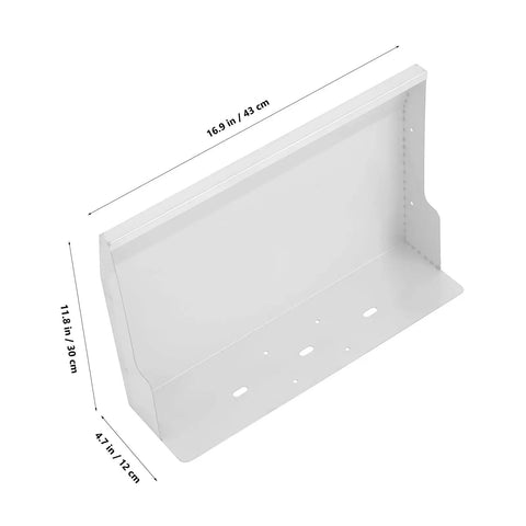 Rock Solid Outdoor EV Charger Cover built tough as nails, white polymer shell, 16.9" x 11.8", provides protection from rain and grime.