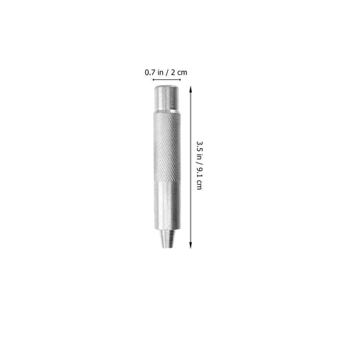 10mm Steel Eyelet Punch Tool and Base Kit with 100 Silver Eyelets for DIY Leathercraft Clothing Accessories and Grommet Installation
