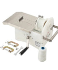 Kickass Stainless Steel Sausage Tying Machine For Home Grill Crews No Sweat Hand Crank Knotter with accessories and crank handle for easy use.