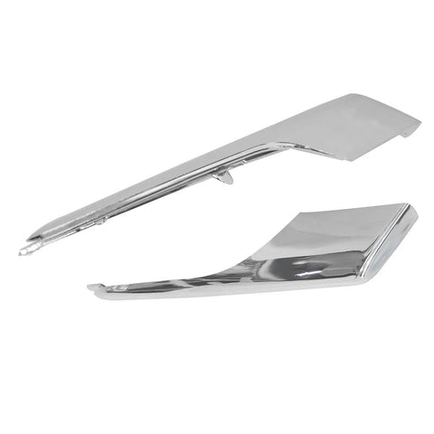 Fresh Premium Chrome Fog Light Trim Moldings For Front Bumper Right Side Plug And Play Tesla Model X 2016 2021 close-up view of shiny chrome accents.