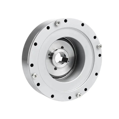 SHF 20 III Strain Wave Gear Reducer for automation stepper motor, compact heavy duty lightweight gearbox, side view angle