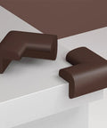 Impact Absorbing Corner Protectors 12 Piece Brown NBR Rubber Edge Guards For Tables Chairs Desks And Fireplaces Kid Safe Furniture Armor