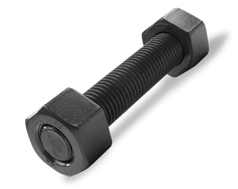 3-inch black-oxide 1/2-13 all-thread stud with hex nuts, B7 grade, pack of 4