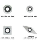 Pro Grade Carbide Tipped Wood Turning Tools Set With Finisher Rougher Detailer Swan Neck Hollower carbide inserts