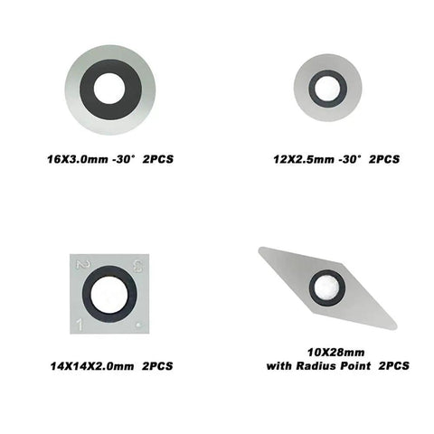 Pro Grade Carbide Tipped Wood Turning Tools Set With Finisher Rougher Detailer Swan Neck Hollower carbide inserts