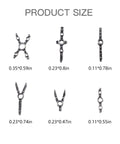 3D Metal Punk Nail Charms Set With Belt Spikes Rivets And Gothic Cross Studs In Silver Black White Mixed Sizes For Dope DIY Manicure Long Lasting Alloy Nail Art Accessories For Women size chart, alloy charms