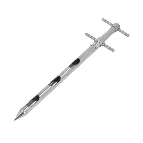 304 Stainless Steel Soil Sampler Probe With T Handle 0.54m Depth, precision sampling tool, visible T-handle and depth markings