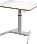 Highly Rated Electric Sit Stand Desk With Smart Reminder Presets And Sleek Cable Trays For Your Daily Grind, Sturdy white workstation with a square top.