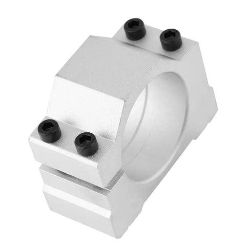Heavy Duty Spindle Motor Mount Bracket Clamp Cast Aluminum Sturdy Upgrade For Cnc Engraving Machine 52Mm side view with screws