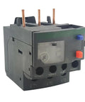 Thermal Overload Relay 2.5 To 4 Amp For LC1D09-38 Contactor Protects Motors, black plastic housing, front angle view.