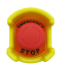 Red Mushroom Emergency Stop Push Button Switch With 1 NC 1 NO Contacts 22mm Panel Mount 6mm Thick Latching 600V 10A Heavy Duty Safe Stop