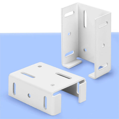 Heavy Duty 2-3/4 Inch Rails Brackets Kit For Vinyl Fence Panels To Posts White Aluminum Brackets Set Of 24 Durable Metal Replacement For Plastic Brackets