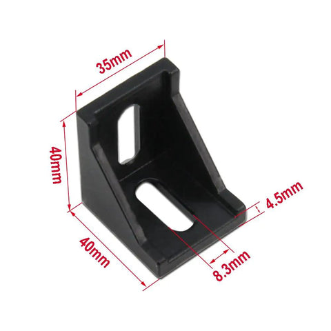 4040 Aluminum Extrusion Corner Bracket Right Angle With Screws for 8mm Slot 4040 Series T Slot Framing Connector for 40x40mm Profiles