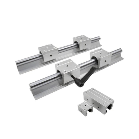 Smash Through Precision Projects With High Grade SBR25 Linear Guide Rails And Slider Blocks For 3D Printers And CNC Tools Smooth Zero Stick Slip Action 750 Millimeter Kits, SBR25 steel rail blocks