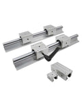 High Precision SBR20 Linear Guide Rail Kit Includes 2 Smooth Support rods up to 1 meter plus Lock Wrench And 4 Sliding Bearing Blocks For 3D Printers CNC Machines Zero Stick Slippage Super Stable Operation, SBR20 steel rails and blocks