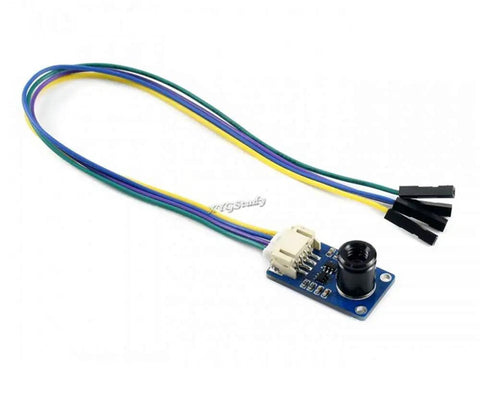 Plug And Play 32x24 Pixel Infrared Thermal Camera With 55 Degree Field Of View I2C Interface Three Point Three Volt And Five Volt Compatible Works With Raspberry Pi ESP32 STM32 Arduino For DIY Thermal Imaging with colorful wires