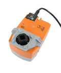 Plug And Play Rotary Actuator With Reliable Fail Safe Protection For Industrial Ball Valves 24 Volt Ac Dc Driven Designed For Zero Hassle Installation 2.5 Nm Torque Smooth Open Close Action orange rotary actuator with connector and mounting part
