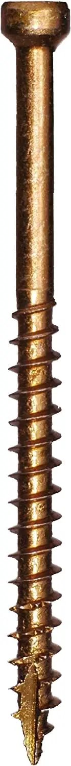 Eight By Two And A Half Inch Fasteners For Trim And Cabinetry With Gold Finish Trim Head And Star Drive For Interior And Exterior Use 605 Count Model 16730 Pro Grade Finish And Trim Screws For A Clean Professional Look