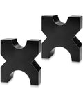 Heavy Duty Steel Press Plate 1 X 5 X 5 Inches For Hydraulic Presses With 4-Notch H-Frame For Even Pressure Distribution, pair