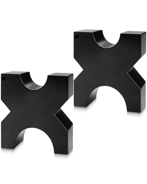 Heavy Duty Steel Press Plate 1 X 5 X 5 Inches For Hydraulic Presses With 4-Notch H-Frame For Even Pressure Distribution, pair