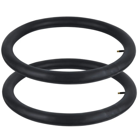 24 Inch Bike Inner Tube Fits 24x2.10 To 2.40, Schrader Valve 35mm, Pack Of 2, Road-Ready Butyl Rubber, displayed in a stack