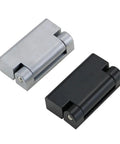 Rotary Corner Hinge For Industrial Equipment And Sheet Metal Cabinets, heavy duty zinc alloy pivot, 1 piece pack, two color variants