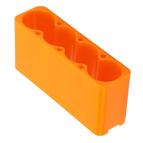 Orange plastic battery holder for Heavy Duty Battery Welding Fixture Clamp Kit For Spot Welding Battery Packs, two pack.