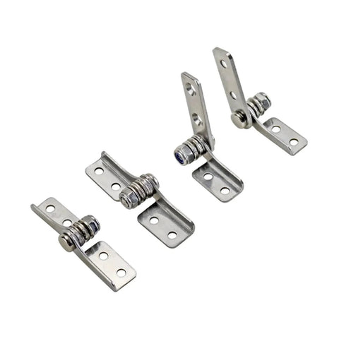 Set of four 304 stainless steel adjustable torque-damping hinges.