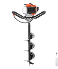 Gas Powered Post Hole Digger With 43cc Engine And 8 Inch Auger Bit, 30 Inch Alloy Shaft, Heavy Duty Earth Digger