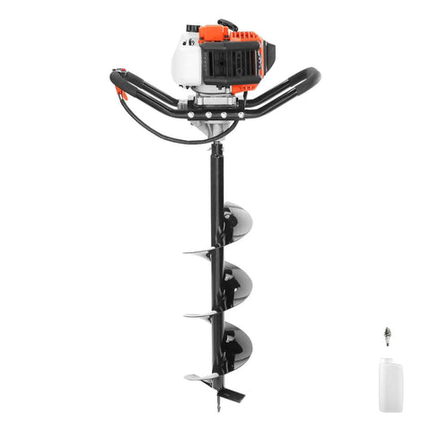 Gas Powered Post Hole Digger With 43cc Engine And 8 Inch Auger Bit, 30 Inch Alloy Shaft, Heavy Duty Earth Digger