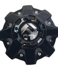 Gloss Black Wheel Center Cap 1001-63-GB CAP M-542 Replacement For Offroad Wheels Gloss Finish Top View No Screws Included