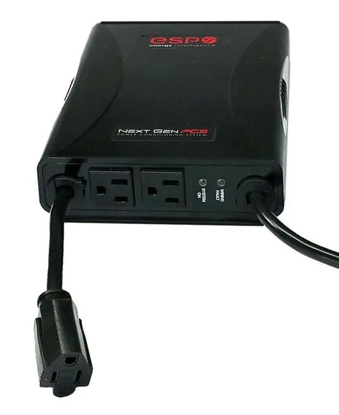 Next Gen Surge Protector With Built In Noise Filter And Power Monitor 120 Volt 15 Amp Three 5-15R Outlets shown diagonally