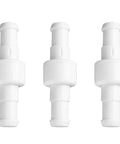 3 Pack Pool Cleaner Hose Ball Bearing Swivel Replacement Compatible With D20 180 280 380 480 Pro 3900 Sport Hose Connectors Parts, Premium ABS, Durable, Easy Install, No Fuss Fit, Keeps Suction Smooth. Three white ABS swivels shown front view, 9.1x1.2x1.1 cm