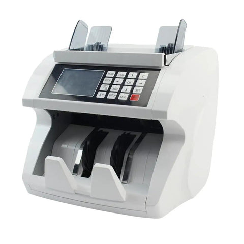 Heavy Duty Multi Currency Bill Counter Machine With Smart Fake Money Detector No Cap Precision for smooth cash counting.