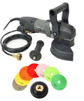 Beast Pro Grade Variable Speed Wet Polisher Kit For Concrete And Stone, Five Inch With Diamond Pads, 800W, 700-3000 RPM, GFCI