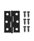 Stainless Steel Door Hinges Set With Screws For Cabinets And Drawers, Flat Butt Hinge Fixed Brackets Hardware For Furniture Projects, Heavy Duty