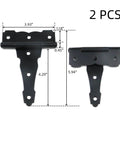 5 Inch Iron T Strap Hinges Heavy Duty Gate Hinges With Screws 180 Degree Rotation dimensions for Shed Door Barn Door