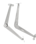2 Pack Heavy Duty Folding Lid Hinge Set With Soft Close Stainless Steel Lid Stay Rotatable Bracket shown detached