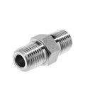 Shop Grade Galvanized Steel Pipe Adapter Featuring Straight Design With Three Quarter Inch Npt Male And Female Threads close-up view.