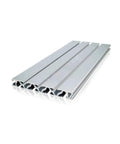 Super Durable T-Slot Aluminum Extrusion Profile Bar For Custom 3D Printer Frames And Equipment Builds With Uniform Anodized Finish Resisting Oxidation, showing multiple lengths with smooth anodized surface.