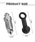 Solid M10 Car Brake Bleeder Screw Replacement Kit With Two Grease Fitting Caps Made From Heavy Duty White Zinc Coated Carbon Steel, sizes 1.3in and 0.39in.
