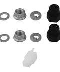 Hub Motor Axle Set For Electric Bicycles With 12mm And 14mm Lock Nuts, Lock Washers And Nut Covers, Carbon Steel Components